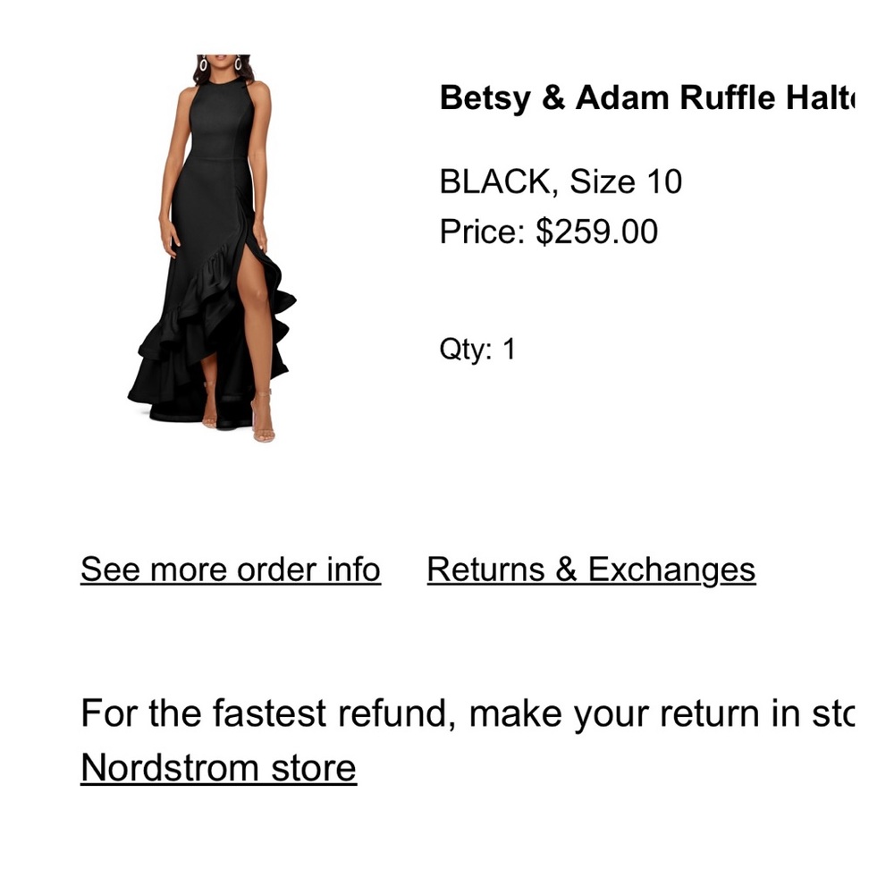 Betsy & Adam Ruffle Halter Dress - Picture 3 of 5